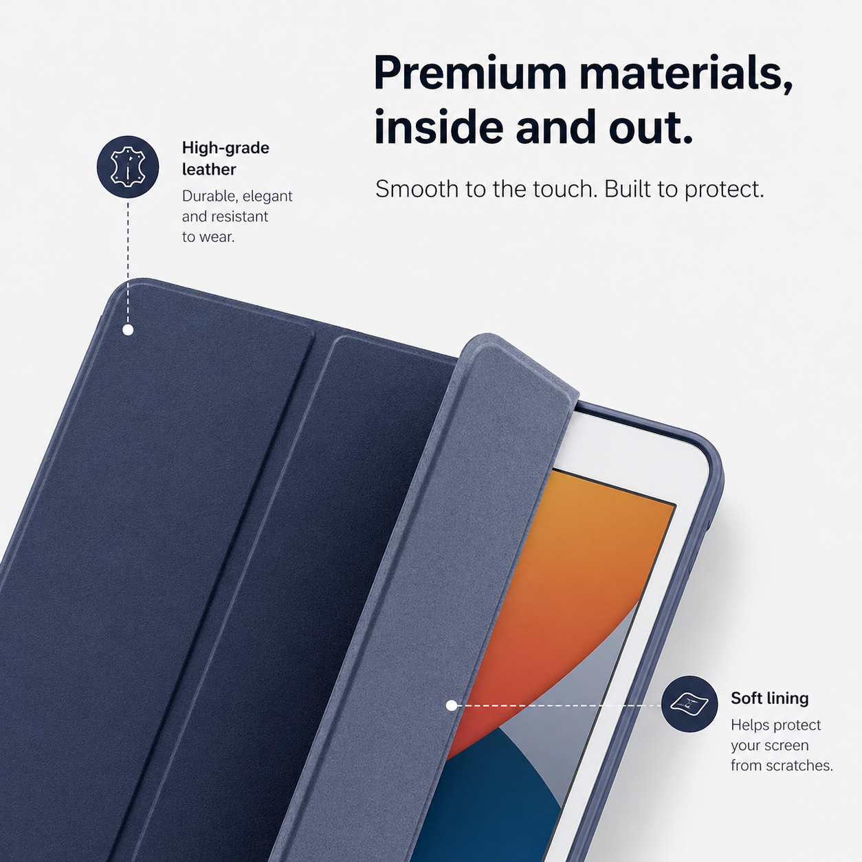 iPad 3-Fold Leather Case